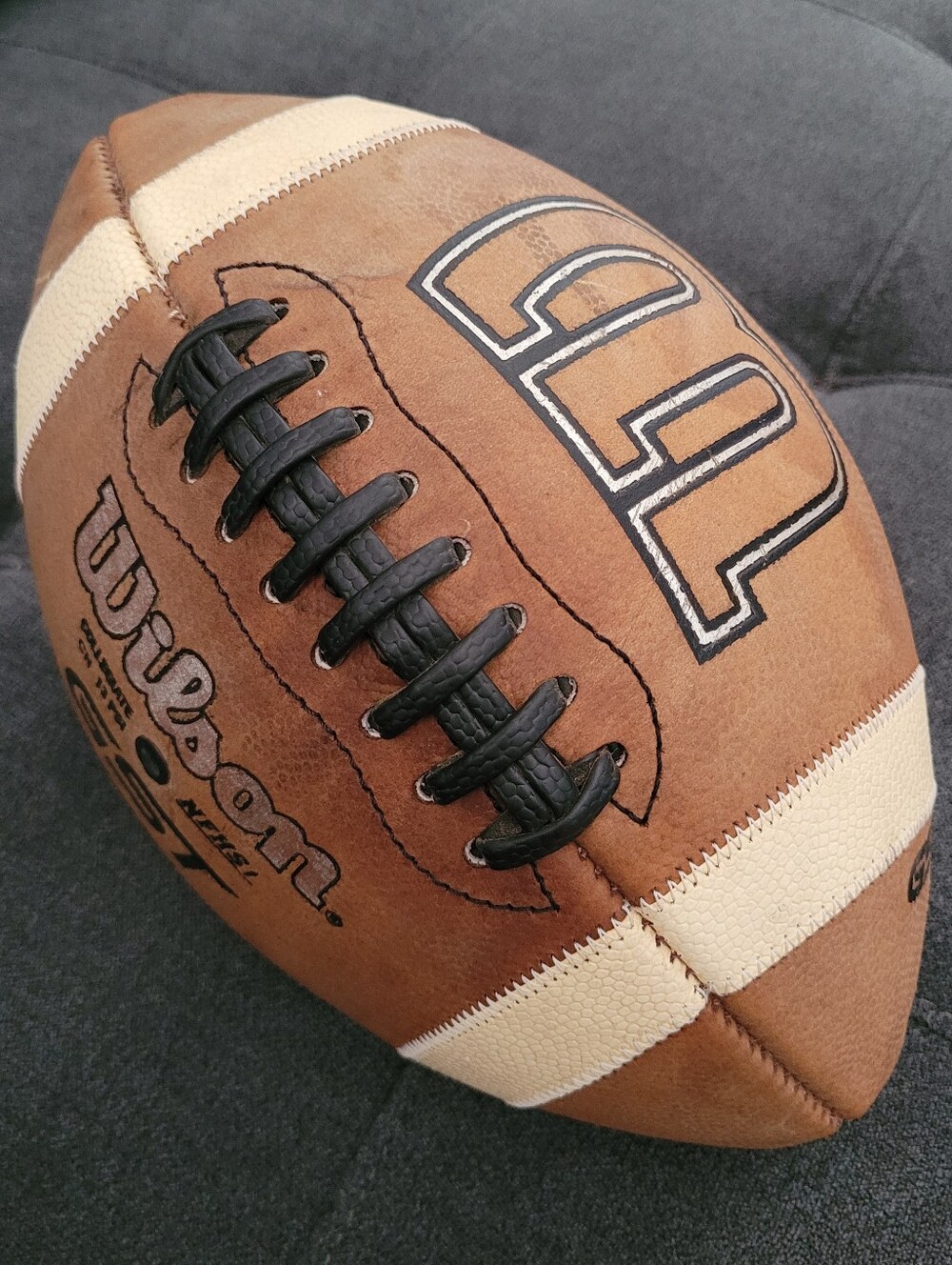 Wilson GST 1003 WTF1003 Official NCAA NFHS Collegiate Leather Football Game Ball